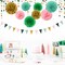 52 ft Sage Green, Pink & Gold Paper Garland – Jungle & Tropical Party Banner